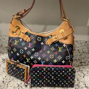 Authentic Louis Vuitton Murakami Hobo bag and wallets